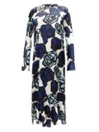 Matchesfashion.com Marni - Floral-print Satin-jacquard Maxi Dress - Womens - Ivory Multi
