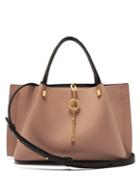 Matchesfashion.com Valentino - V Ring Small Leather Tote Bag - Womens - Nude