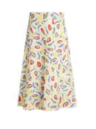 Duro Olowu Abstract Bird-print Cloqu Midi Skirt