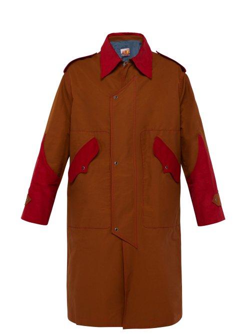 Matchesfashion.com Boramy Viguier - Corduroy Panelled Twill Overcoat - Mens - Camel