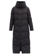 Matchesfashion.com Herno - Funnel-neck Chevron-quilted Down Coat - Womens - Black