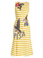 Dolce & Gabbana Pisa Embellished Striped Dress