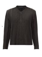 Homme Pliss Issey Miyake - Collarless Technical-pleated Jacket - Mens - Black