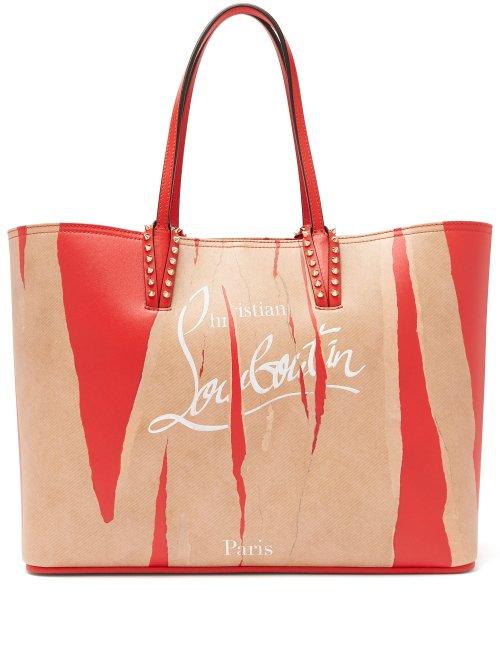 Matchesfashion.com Christian Louboutin - Cabata Kraft Leather Tote - Womens - Brown Multi