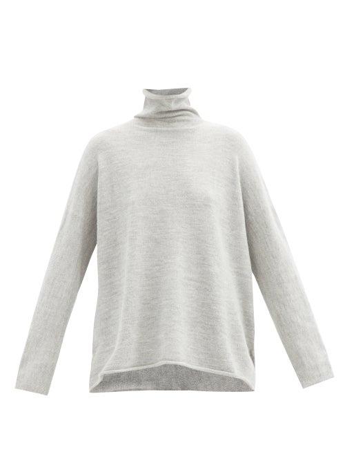 Matchesfashion.com Lauren Manoogian - Alpaca-blend Roll-neck Sweater - Womens - Light Grey