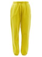 Les Tien - Brushed-back Cotton Track Pants - Womens - Yellow