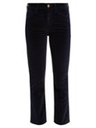 Frame Le Crop Flared Velvet Trousers