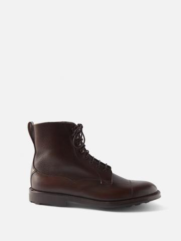 Edward Green - Galway Leather Lace-up Boots - Mens - Dark Brown