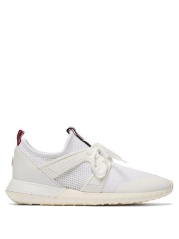 Matchesfashion.com Moncler - Meline Mesh And Leather Low Top Trainers - Womens - White