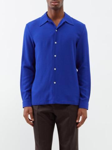 Sfr - Rampoua Crepe Shirt - Mens - Blue