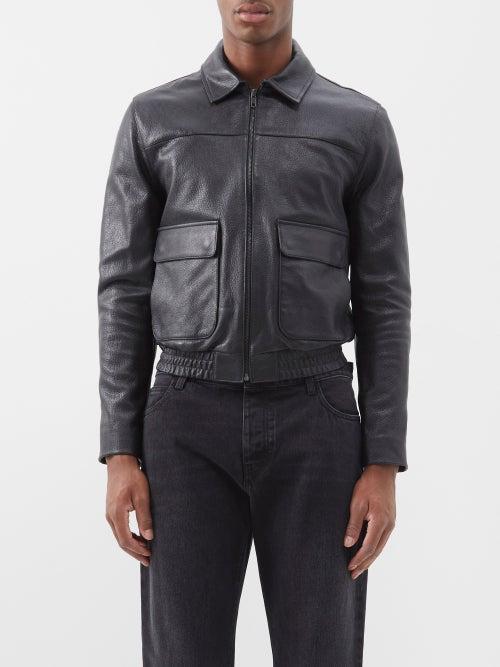 Nili Lotan - Max Flap-pocket Leather Jacket - Mens - Black
