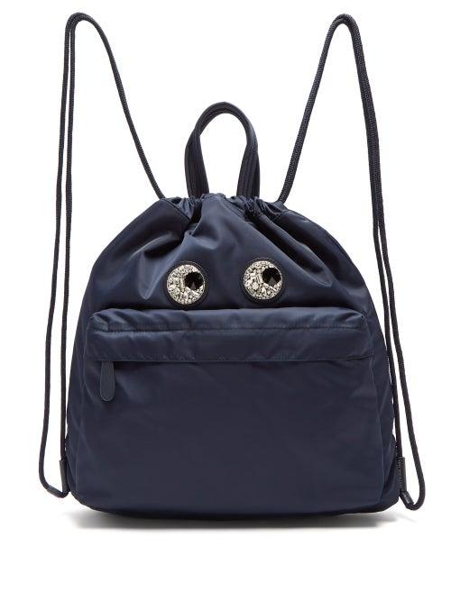Matchesfashion.com Anya Hindmarch - Eyes Shell Backpack - Womens - Navy