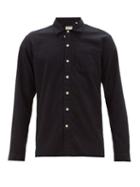 Matchesfashion.com Oliver Spencer - Striped Cotton Blend Shirt - Mens - Black