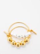 Timeless Pearly - Love Beaded Gold-plated Bracelets - Womens - Gold Multi