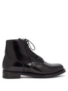 Matchesfashion.com Ralph Lauren Purple Label - Ike Leather Ankle Boots - Mens - Black
