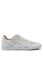 Matchesfashion.com Maison Margiela - Replica Painted Suede Trainers - Mens - Grey