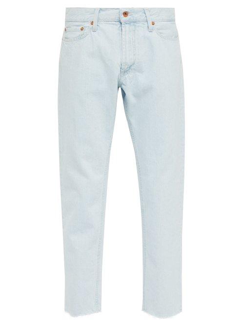 Matchesfashion.com President's - Icarus Mid Rise Tapered Jeans - Mens - Light Blue