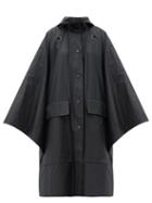 Matchesfashion.com Lemaire - Hooded Cotton-canvas Cape Coat - Womens - Black