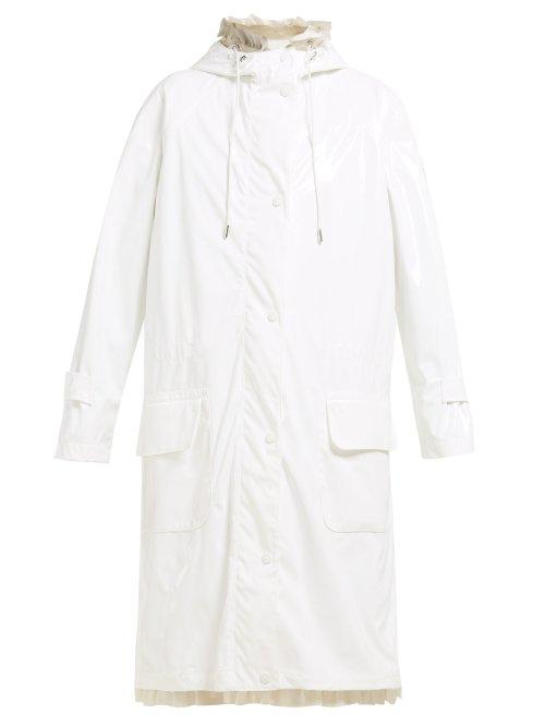 Matchesfashion.com 4 Moncler Simone Rocha - Ruffle Trimmed Raincoat - Womens - White