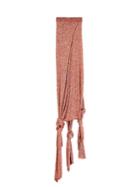 Matchesfashion.com Loewe - Sequinned Knotted-hem Knitted Skirt - Womens - Pink