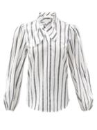 Matchesfashion.com See By Chlo - Tie-neck Striped Blouse - Womens - White Stripe