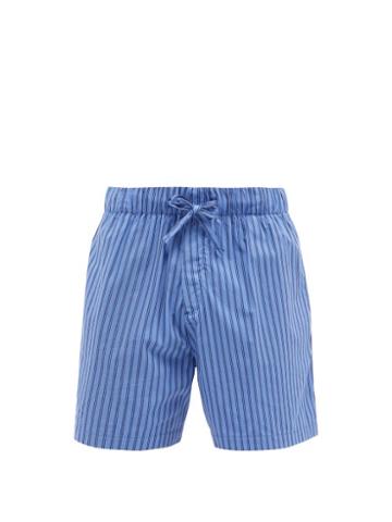 Tekla - Striped Organic-cotton Pyjama Shorts - Mens - Blue Stripe