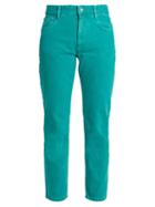 Matchesfashion.com Isabel Marant Toile - Cliff High Rise Straight Leg Cropped Jeans - Womens - Emerald