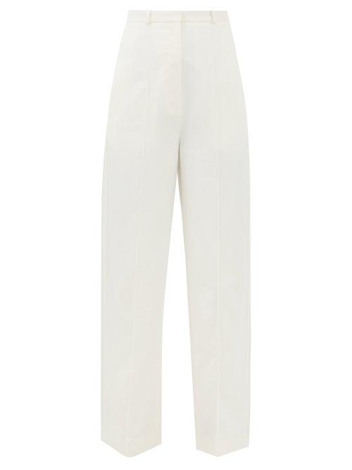 Totme - Wide-leg Tailored Trousers - Womens - Ivory