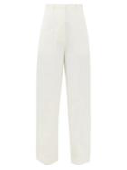 Totme - Wide-leg Tailored Trousers - Womens - Ivory
