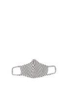 Ladies Accessories Anya Hindmarch - Striped Cotton Face Covering And Pouch - Womens - Black