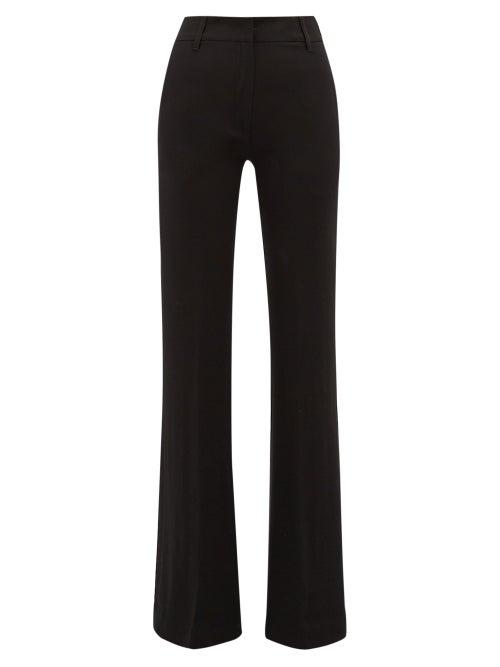 Matchesfashion.com Ann Demeulemeester - High Rise Kick Flare Trousers - Womens - Black