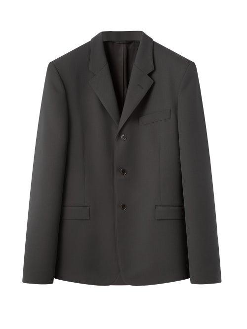 Lemaire - Single-breasted Cavalry-twill Blazer - Mens - Dark Grey