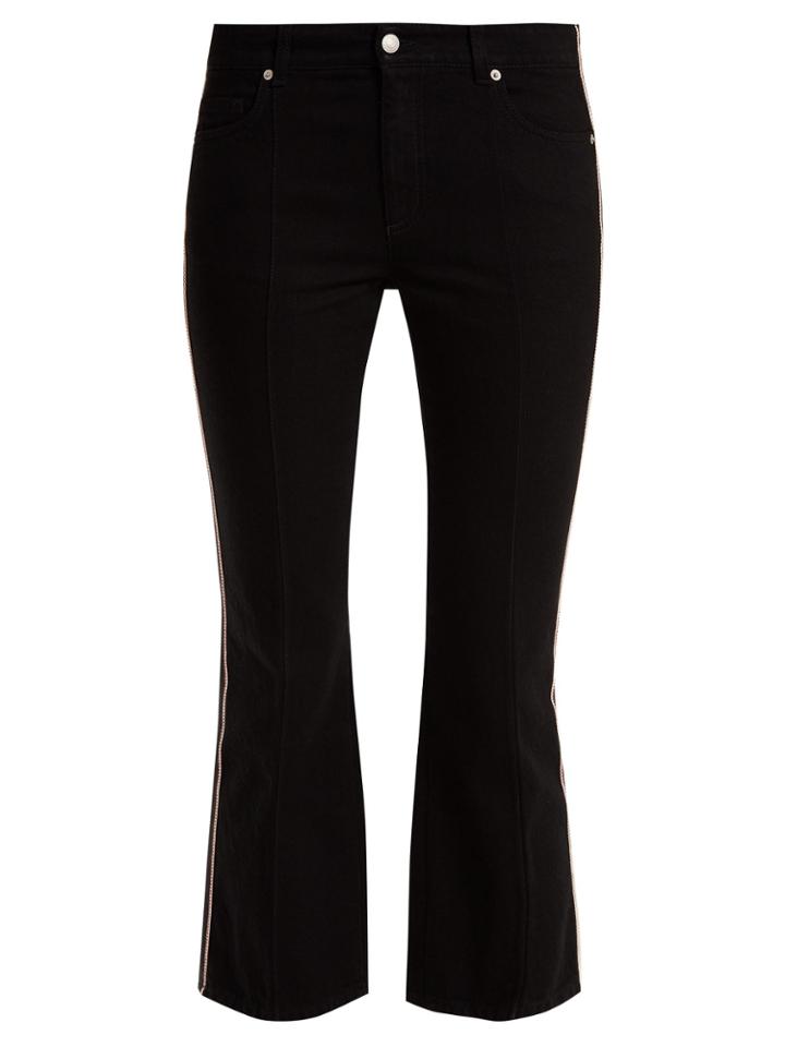 Alexander Mcqueen Kickback Mid-rise Side-stripe Jeans