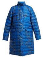 Matchesfashion.com Ganni - Foxworth Printed Down Jacket - Womens - Blue