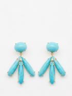 Irene Neuwirth - Kingman Turquoise & 18kt Gold Earrings - Womens - Blue