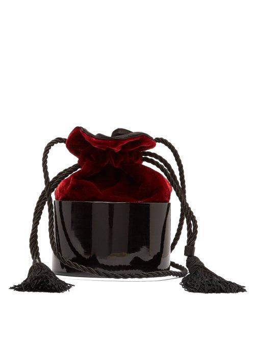 Matchesfashion.com Hunting Season - Lola Velvet Drawstring Shoulder Bag - Womens - Red