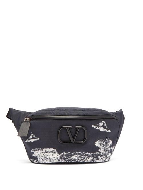Matchesfashion.com Valentino - X Undercover Time Traveller Cross Body Bag - Mens - Black White