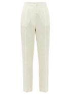 Matchesfashion.com Etro - Bristol Floral-jacquard Trousers - Womens - White