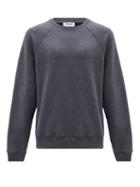 Matchesfashion.com Acne Studios - Logo-patch Cotton-blend Jersey Sweatshirt - Mens - Navy