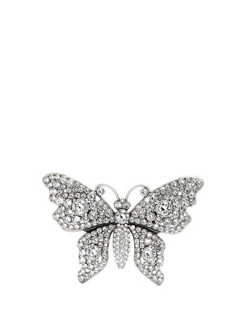 Matchesfashion.com Gucci - Crystal Embellished Butterfly Brooch - Womens - Crystal
