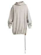 Matchesfashion.com Raey - Split Side Japanese Jersey Hooded Sweatshirt - Womens - Grey