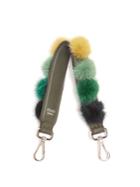 Fendi Strap You Mini Fur-pompom Leather Bag Strap