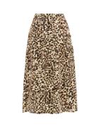 Matchesfashion.com Arizona Love - Alix Leopard-print Satin Skirt - Womens - Leopard