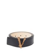 Matchesfashion.com Versace - V-buckle Leather Belt - Womens - Black