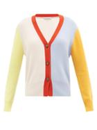 Lee Mathews - Colour-block Cashmere Cardigan - Womens - Multi