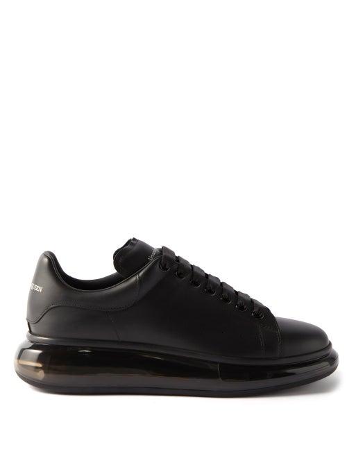 Alexander Mcqueen - Oversized Bubble-sole Leather Trainers - Mens - Black