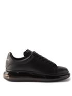 Alexander Mcqueen - Oversized Bubble-sole Leather Trainers - Mens - Black