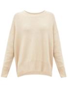 Matchesfashion.com Allude - Round-neck Cashmere Sweater - Womens - Beige