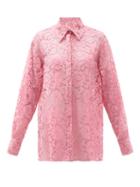 Ladies Rtw Valentino - Floral-lace Shirt - Womens - Pink