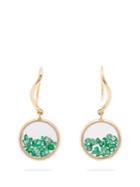 Aurélie Bidermann Fine Jewellery Chivor Emerald & 18kt Gold Earrings